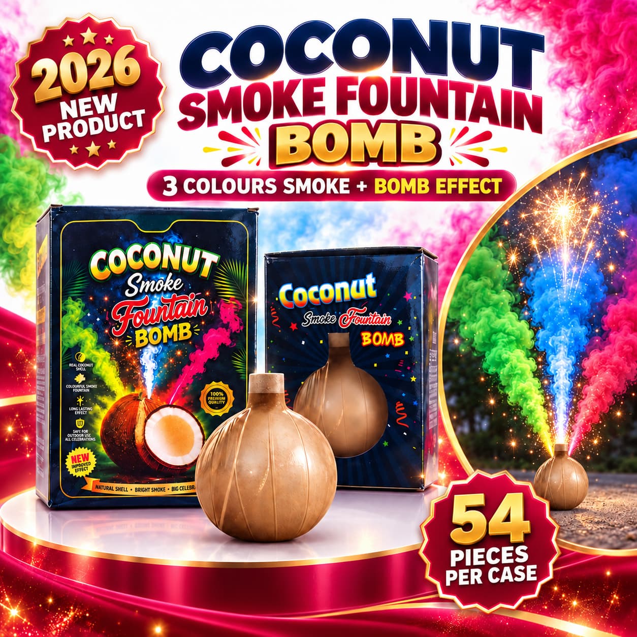 Coconut Bomb (Smoke Fountain Bomb)